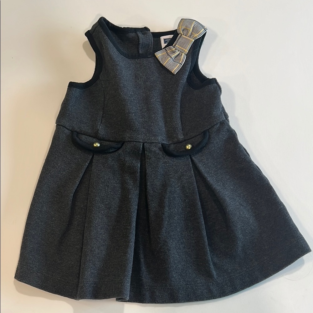 Janie and Jack‎ - 12-18m, Gray Sleeveless A-Line Dress